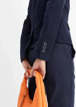 bonprix Blazer|Nachhaltigere Materialien|Kurzblazer dunkelblau