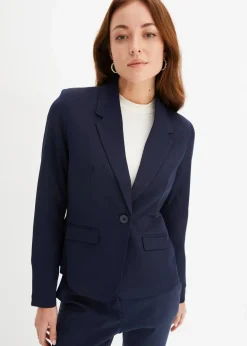 bonprix Blazer|Nachhaltigere Materialien|Kurzblazer dunkelblau