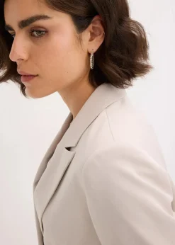 bonprix Bekleidung·Basics|Blazer|Kurzblazer steingrau