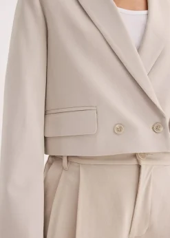 bonprix Bekleidung·Basics|Blazer|Kurzblazer steingrau