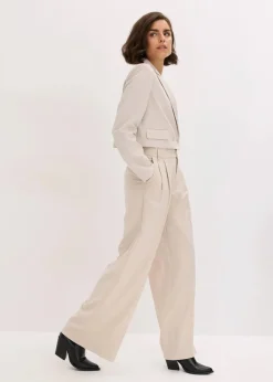 bonprix Bekleidung·Basics|Blazer|Kurzblazer steingrau