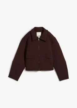 bonprix Bekleidung·Hosen|Jacken & Mäntel|Kurze Jacke aus Scuba dunkelbraun