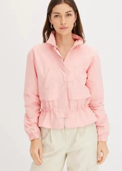 bonprix Bekleidung·Hosen|Jacken & Mäntel|Kurze Jacke mit Taillen-Tunnelzug softrosa