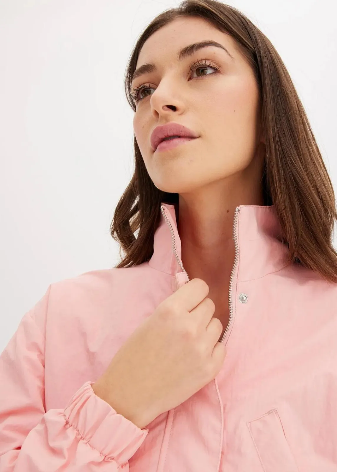 bonprix Bekleidung·Hosen|Jacken & Mäntel|Kurze Jacke mit Taillen-Tunnelzug softrosa