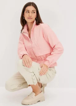 bonprix Bekleidung·Hosen|Jacken & Mäntel|Kurze Jacke mit Taillen-Tunnelzug softrosa