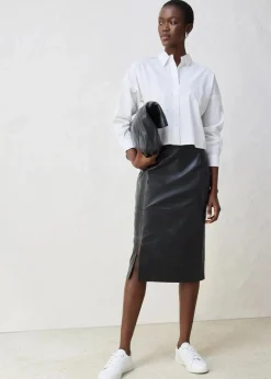 bonprix Bekleidung·Jacken & Mäntel|Blusen & Tuniken|Kurze Oversize Bluse mit Seidenanteil weiß