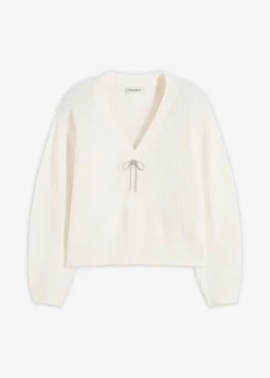 bonprix Bekleidung·Umstandsmode|Strickmode|Kurze Strickjacke wollweiß