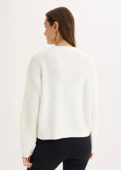 bonprix Bekleidung·Umstandsmode|Strickmode|Kurze Strickjacke wollweiß