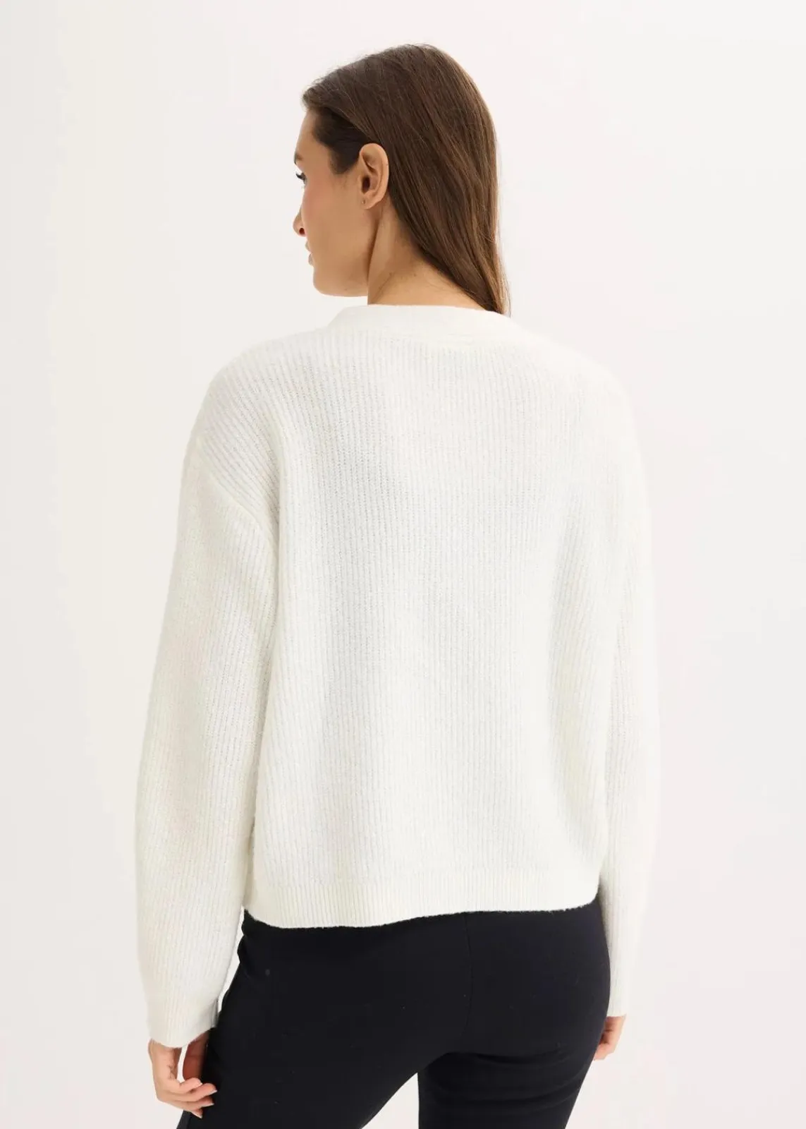 bonprix Bekleidung·Umstandsmode|Strickmode|Kurze Strickjacke wollweiß