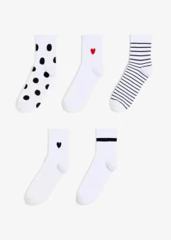 Kurze Tennissocken mit Bio-Baumwolle (5er Pack)|bonprix Discount