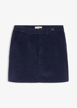 bonprix Nachhaltigere Materialien|Röcke|Kurzer Cordrock dunkelblau