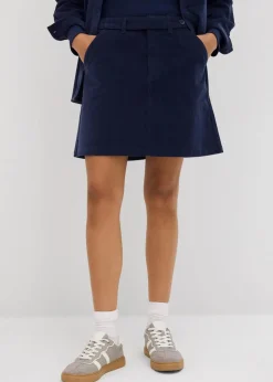 bonprix Nachhaltigere Materialien|Röcke|Kurzer Cordrock dunkelblau