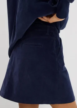 bonprix Nachhaltigere Materialien|Röcke|Kurzer Cordrock dunkelblau