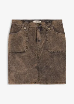 Kurzer Cordrock in Washed-Optik|bonprix Online