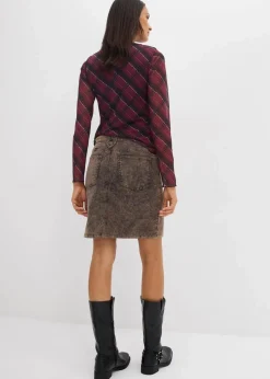 Kurzer Cordrock in Washed-Optik|bonprix Online