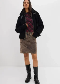 Kurzer Cordrock in Washed-Optik|bonprix Online