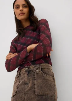 Kurzer Cordrock in Washed-Optik|bonprix Online