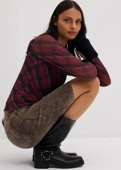 Kurzer Cordrock in Washed-Optik|bonprix Online