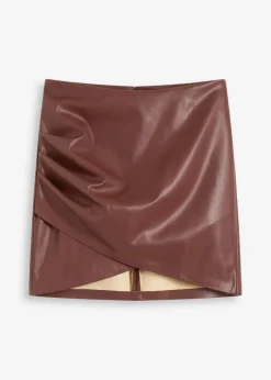 Kurzer Lederimitat-Rock|bonprix Hot