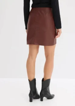 Kurzer Lederimitat-Rock|bonprix Hot