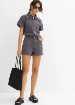 Kurzer Overall aus reiner Baumwolle|bonprix Discount