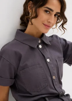 Kurzer Overall aus reiner Baumwolle|bonprix Discount