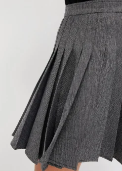 bonprix Röcke|Kurzer Plissée-Rock schwarz/weiß