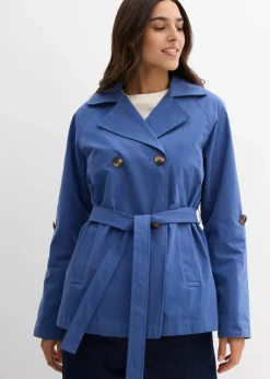 bonprix Jacken & Mäntel|kurzer Trenchcoat hellindigo