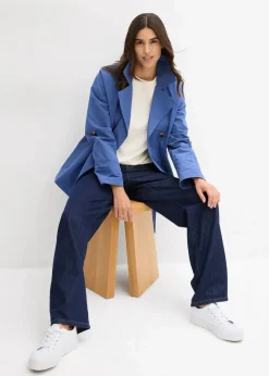 bonprix Jacken & Mäntel|kurzer Trenchcoat hellindigo