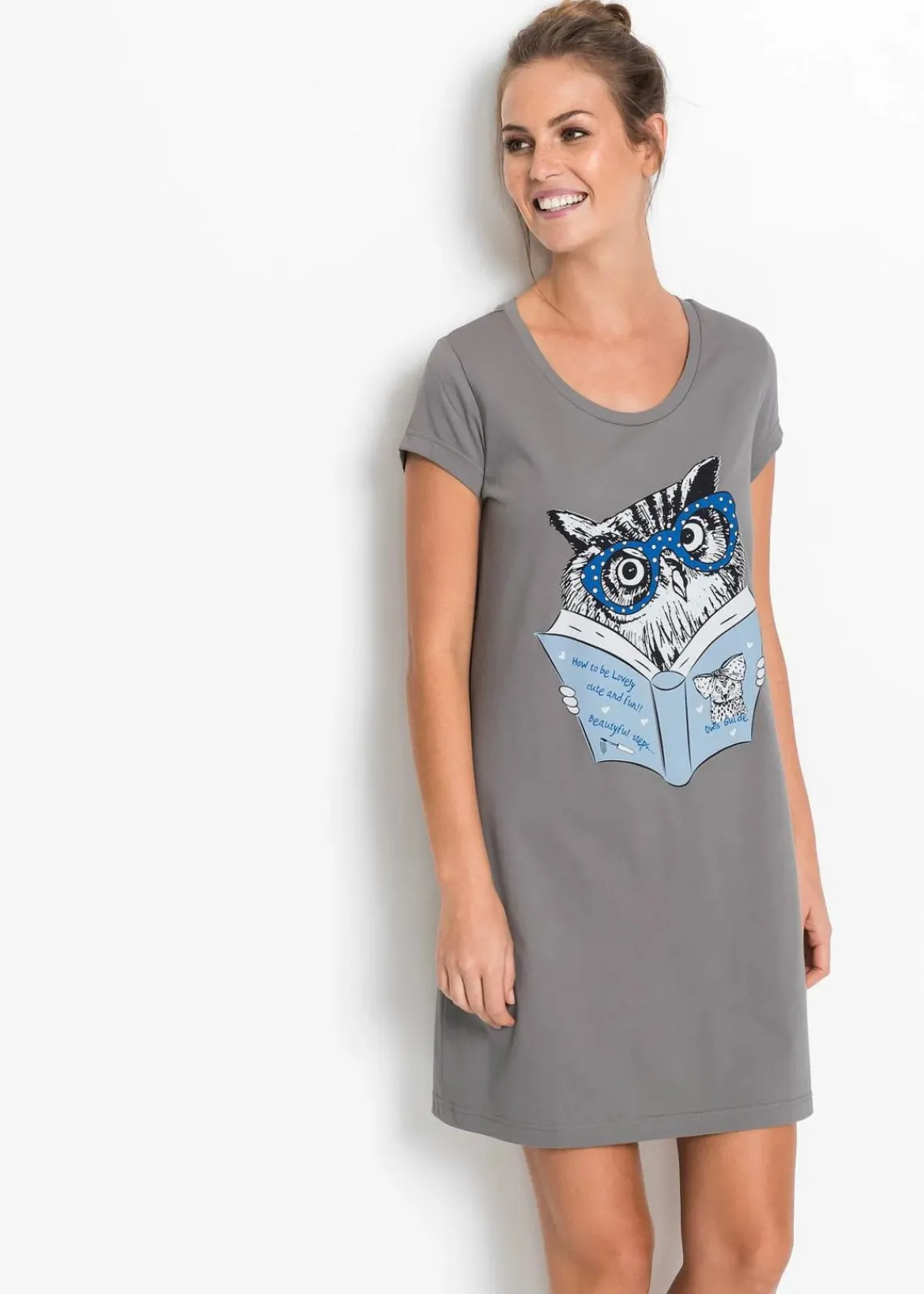 Kurzes Nachthemd aus reiner Bio-Baumwolle|bonprix New