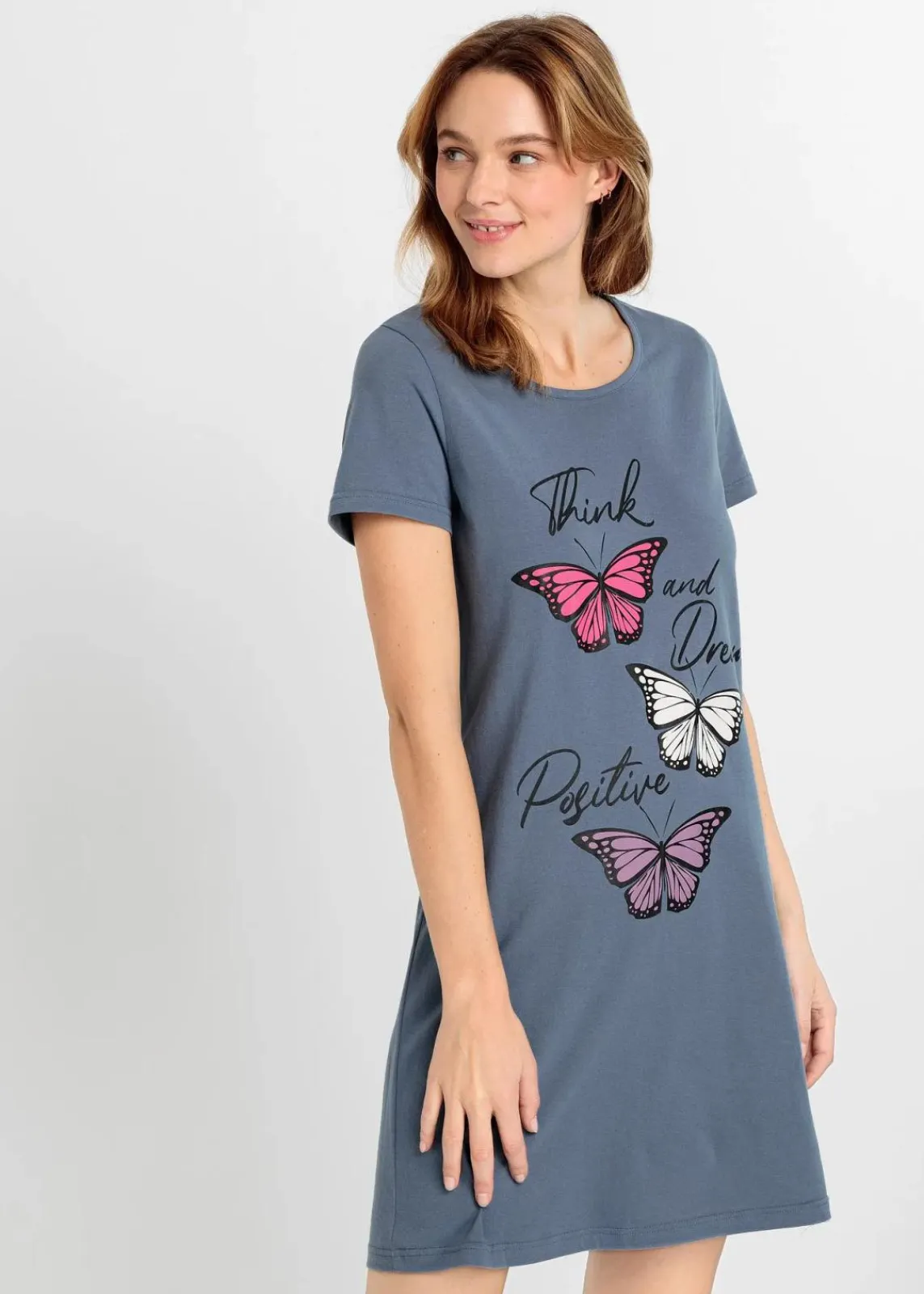 Kurzes Nachthemd aus reiner Bio-Baumwolle|bonprix New