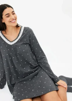 Kurzes Nachthemd mit langen Ärmeln|bonprix Clearance