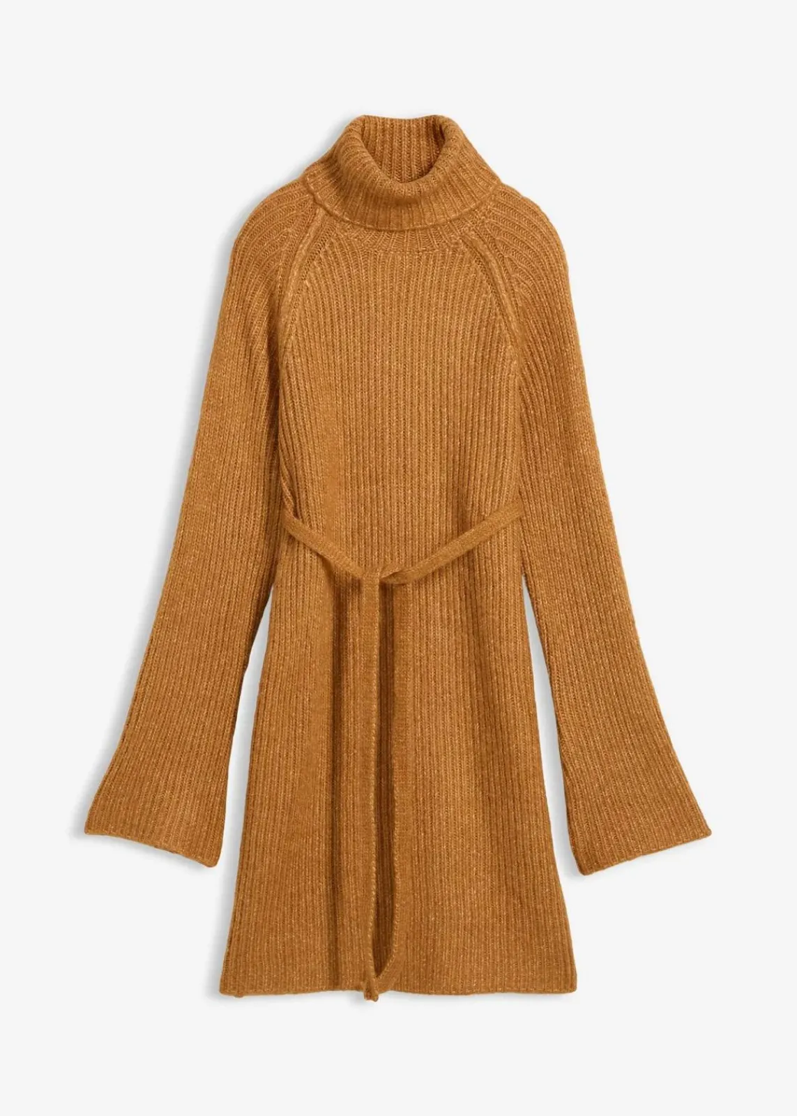 Kurzes Ripp-Strickkleid mit Rollkragen|bonprix Discount