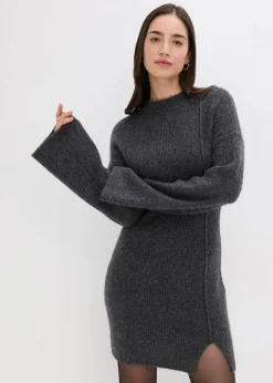 Kurzes Strickkleid mit Wollanteil|bonprix Online