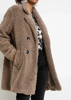 bonprix Jacken & Mäntel|Bekleidung·Hosen|Kurzmantel taupe