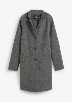 bonprix Bekleidung·Hosen|Jacken & Mäntel|Kurzmantel aus Wolle mittelgrau meliert