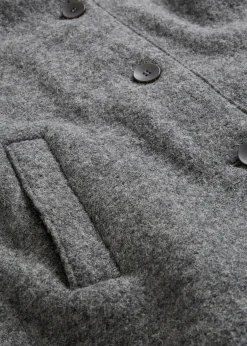 bonprix Bekleidung·Hosen|Jacken & Mäntel|Kurzmantel aus Wolle mittelgrau meliert