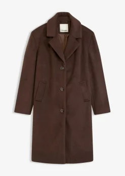 bonprix Bekleidung·Hosen|Jacken & Mäntel|Kurzmantel in Wolloptik dunkelbraun