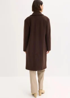 bonprix Bekleidung·Hosen|Jacken & Mäntel|Kurzmantel in Wolloptik dunkelbraun