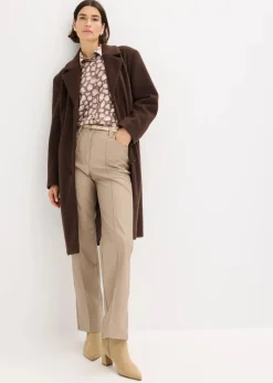 bonprix Bekleidung·Hosen|Jacken & Mäntel|Kurzmantel in Wolloptik dunkelbraun