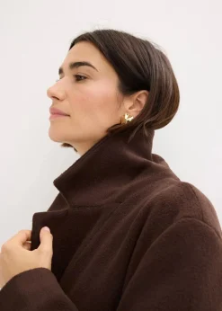 bonprix Bekleidung·Hosen|Jacken & Mäntel|Kurzmantel in Wolloptik dunkelbraun