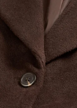 bonprix Bekleidung·Hosen|Jacken & Mäntel|Kurzmantel in Wolloptik dunkelbraun