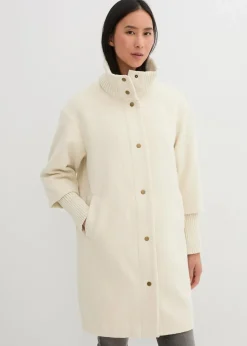 bonprix Jacken & Mäntel|Bekleidung·Hosen|Kurzmantel in Wolloptik natur