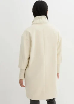 bonprix Jacken & Mäntel|Bekleidung·Hosen|Kurzmantel in Wolloptik natur