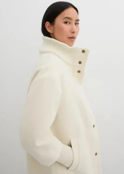 bonprix Jacken & Mäntel|Bekleidung·Hosen|Kurzmantel in Wolloptik natur