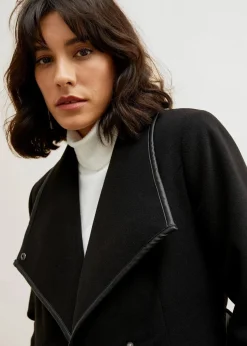 bonprix Bekleidung·Hosen|Jacken & Mäntel|Kurzmantel in Wolloptik schwarz