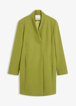 bonprix Jacken & Mäntel|Bekleidung·Hosen|Kurzmantel in Wolloptik moos