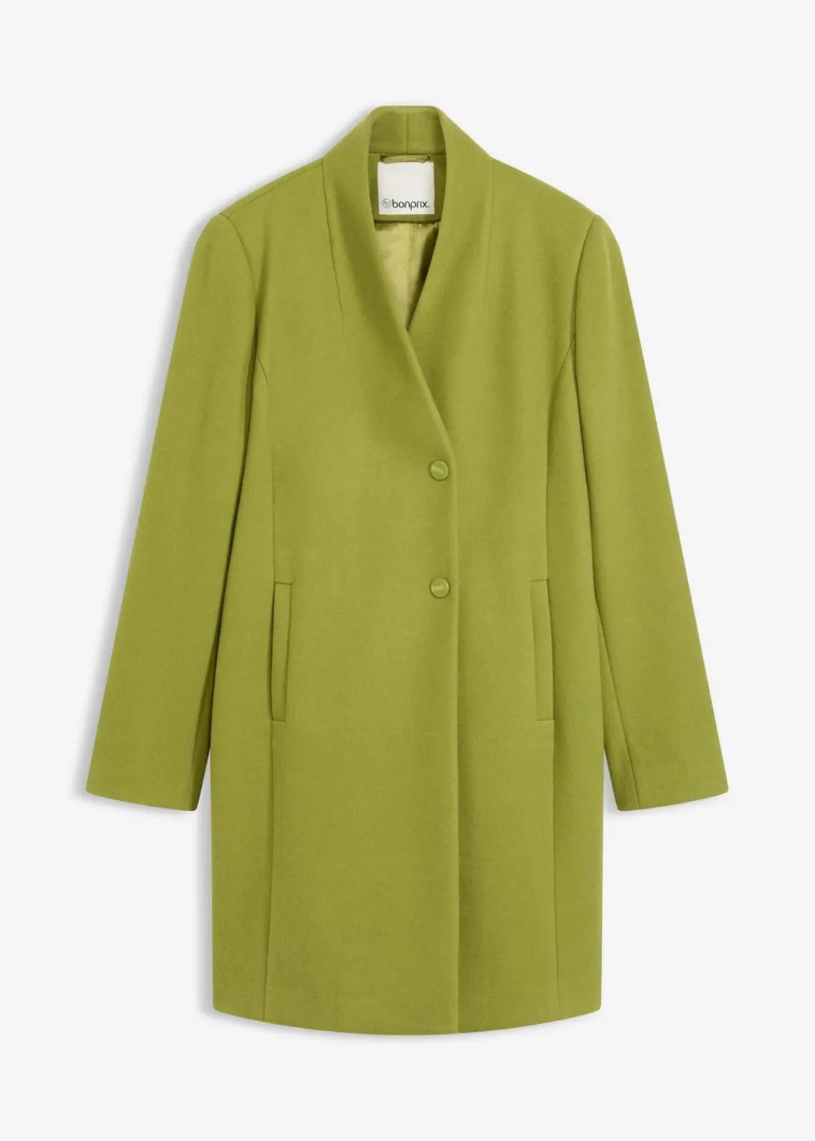 bonprix Jacken & Mäntel|Bekleidung·Hosen|Kurzmantel in Wolloptik moos