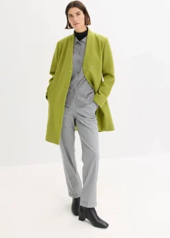 bonprix Jacken & Mäntel|Bekleidung·Hosen|Kurzmantel in Wolloptik moos