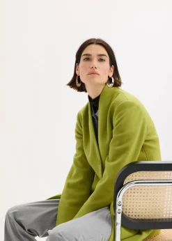 bonprix Jacken & Mäntel|Bekleidung·Hosen|Kurzmantel in Wolloptik moos